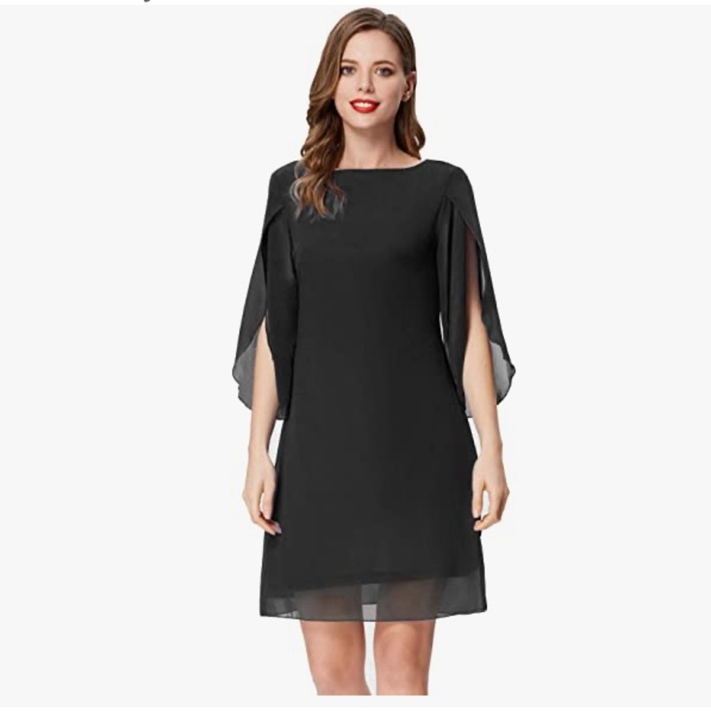 Women Loose Chiffon Dress Elegant Evening Dress for Cocktail Party ( BNIP )